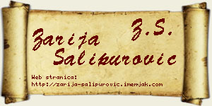 Zarija Šalipurović vizit kartica